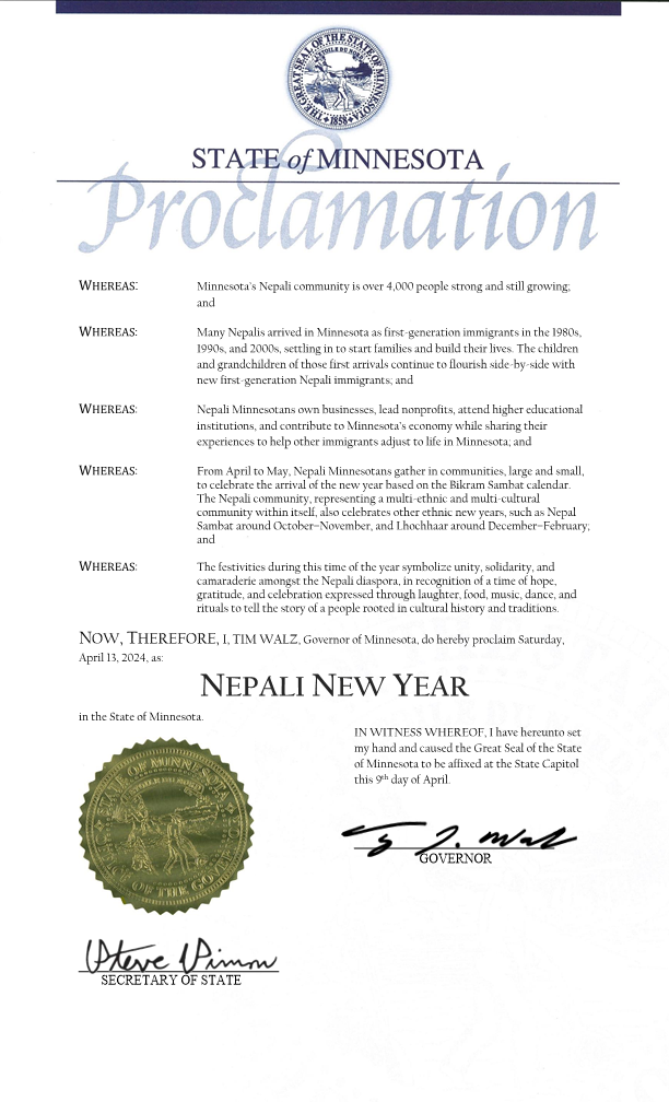 New Year Proclaimation